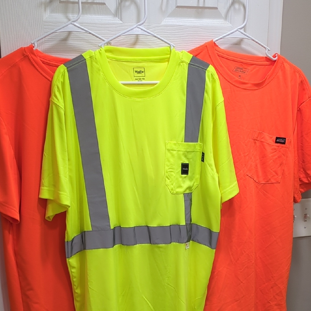 Walls Neon Yellow and Orange Safety T-Shirts